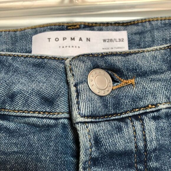 TOPMAN - 🎉HP🎉 NWT - L Size 28/32 Tapered Leg Skinny Jeans/Button-Fly Mid-Rise - Picture 6 of 15